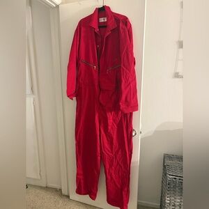 Red Men’s/unisex Jumpsuit Coveralls